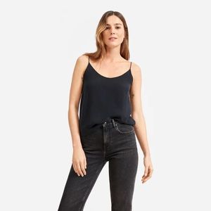 Black Everlane Clean Silk Cami size 8